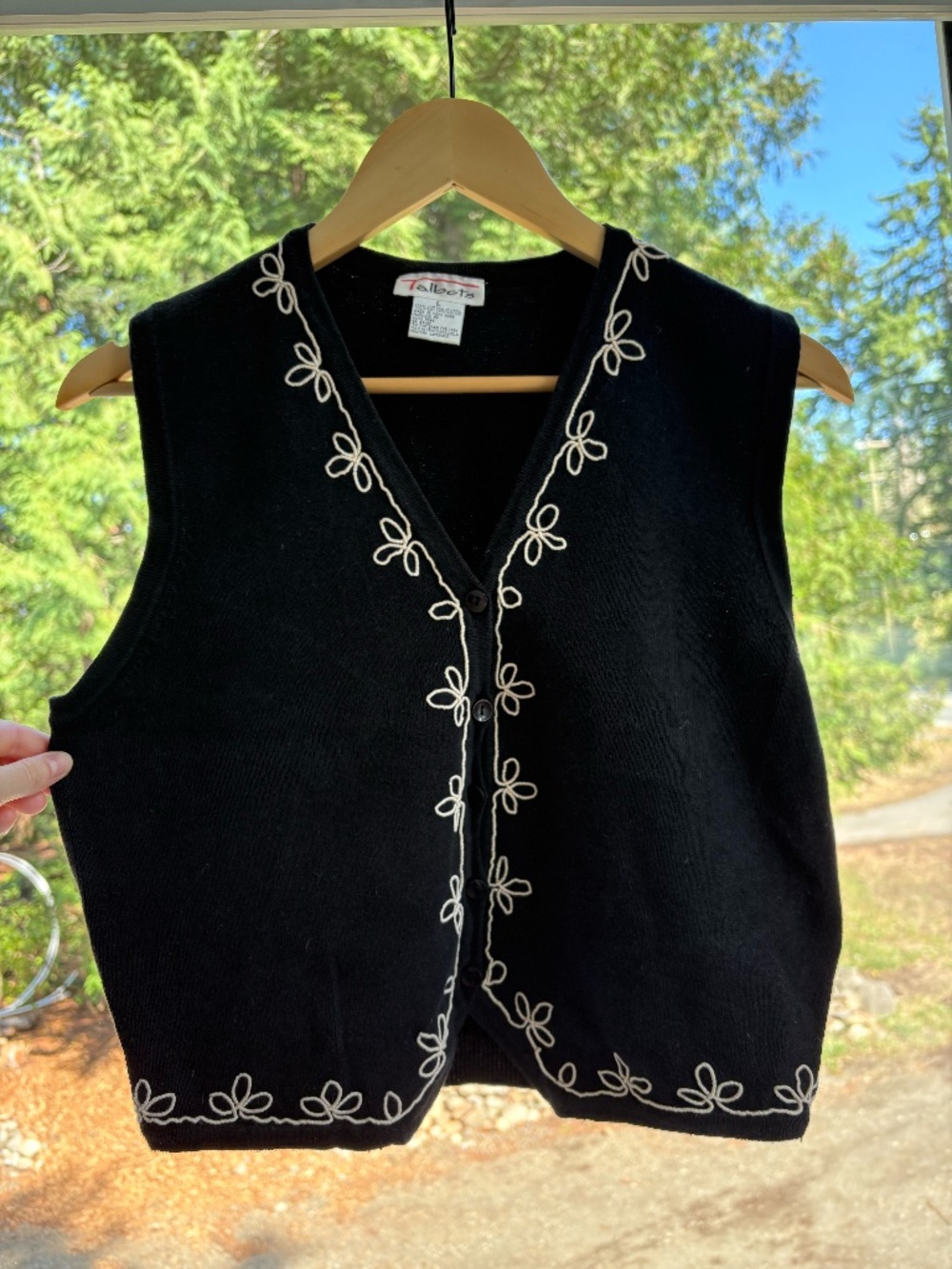 Vintage Talbots embroidered shirt/vest
